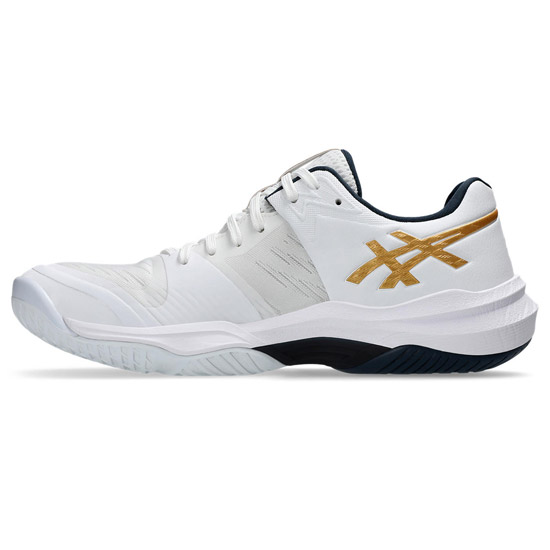Asics Sky Elite FF 3 Womens Court Shoes (White/Pure Gold)