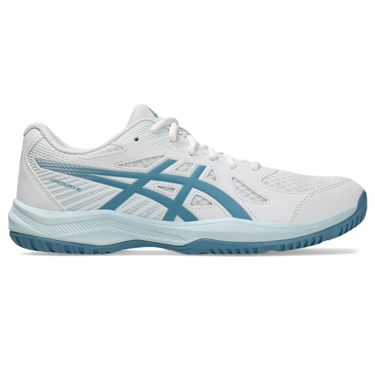 Asics Gel Upcourt 6 Mens Court Shoes (White/Saba Blue)