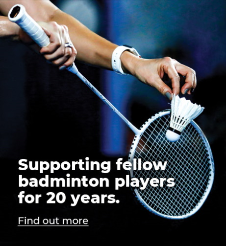 Supporting fellow badminton players for 20 years