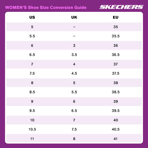 Skechers Womens Shoe Size Guide