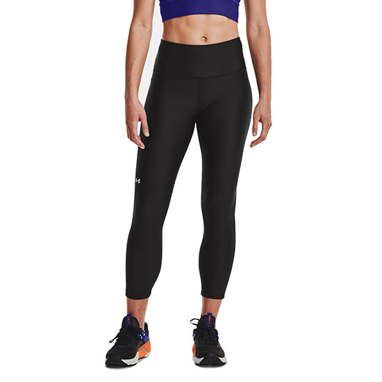 Under Armour Heat Gear Armour Womens Hi-Rise Ankle Leggings (Black-White)