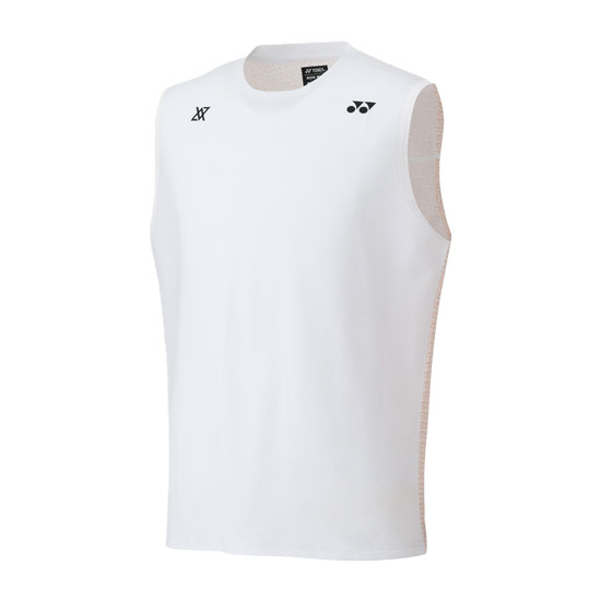 Yonex 16823EX VA Viktor Axelsen Limited Edition Mens Sleeveless Top (White)