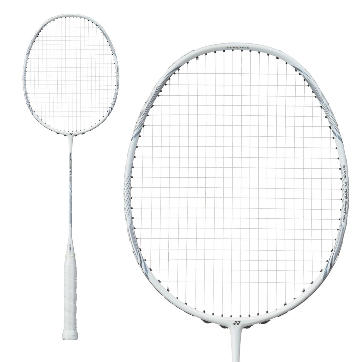 Yonex Nanoflare Nextage Badminton Racket (White-Grey) 4U