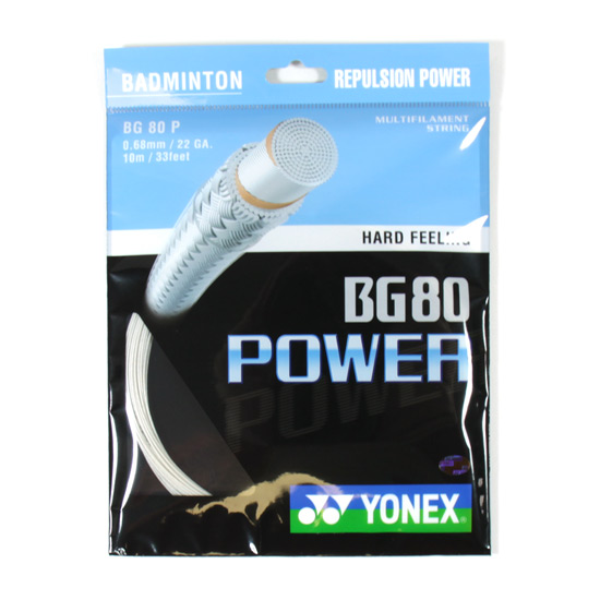 Yonex BG 80 Power Badminton String (10m Set) White